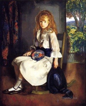  George Canvas - Anne in White Realist Ashcan School George Wesley Bellows